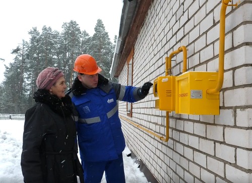 Осмотр газового оборудования, установленного на фасаде