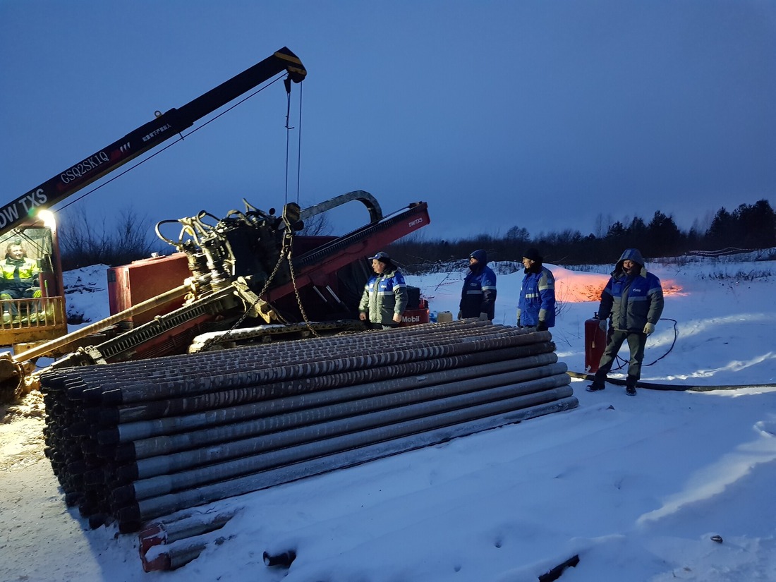 Специалисты пробурили тоннель для газопровода под рекой Северная Двина