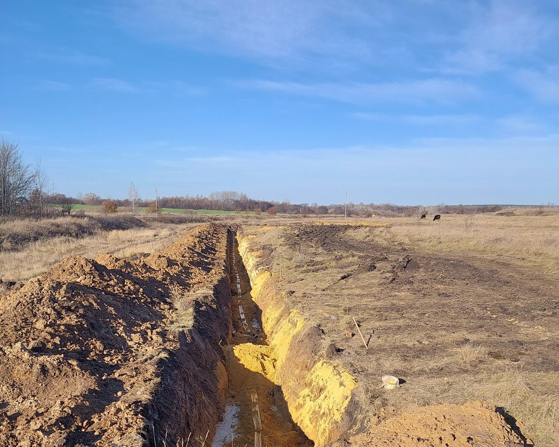 Строительство межпоселкового газопровода