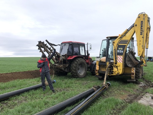 строительство газопровода в Курчатовском районе Курской области
