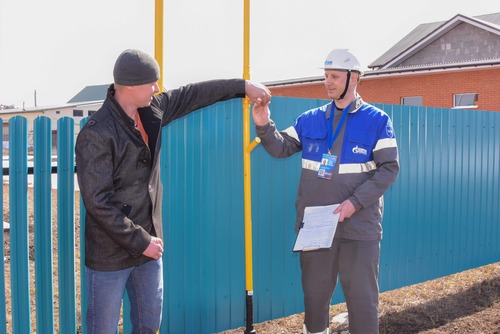 Пуск газа для подключения домовладения в деревне Кушак Кировской области