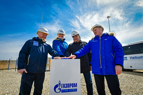 пуск газа на площадке будущего Логистического центра обслуживания гелиевых контейнеров (гелиевый хаб) в районе Владивостока