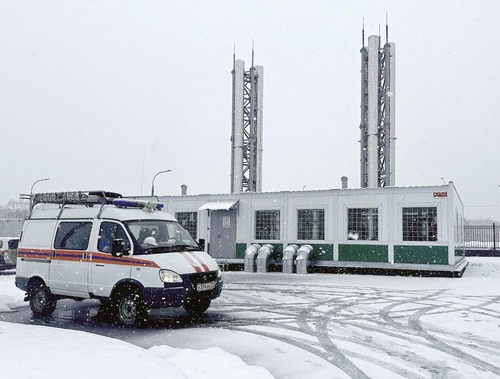 Котельная Камчатской краевой больницы и автомобиль газовой службы