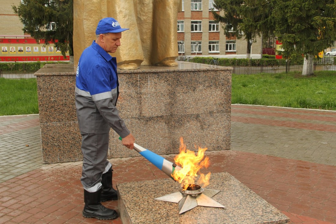 Газификация монумента Славы в с. Красные Четаи Чувашской Республики