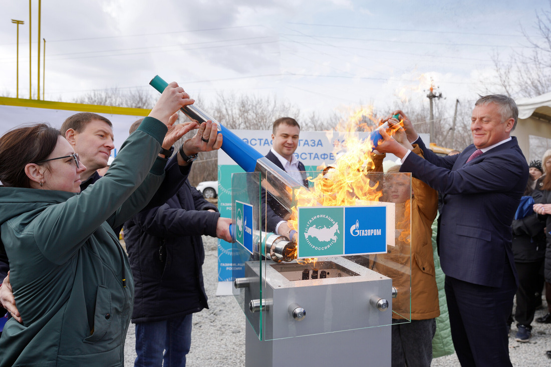 Ввод в эксплуатацию пяти внутрипоселковых газопроводов в с. Новомосковка Богословского сельского поселения Омского района