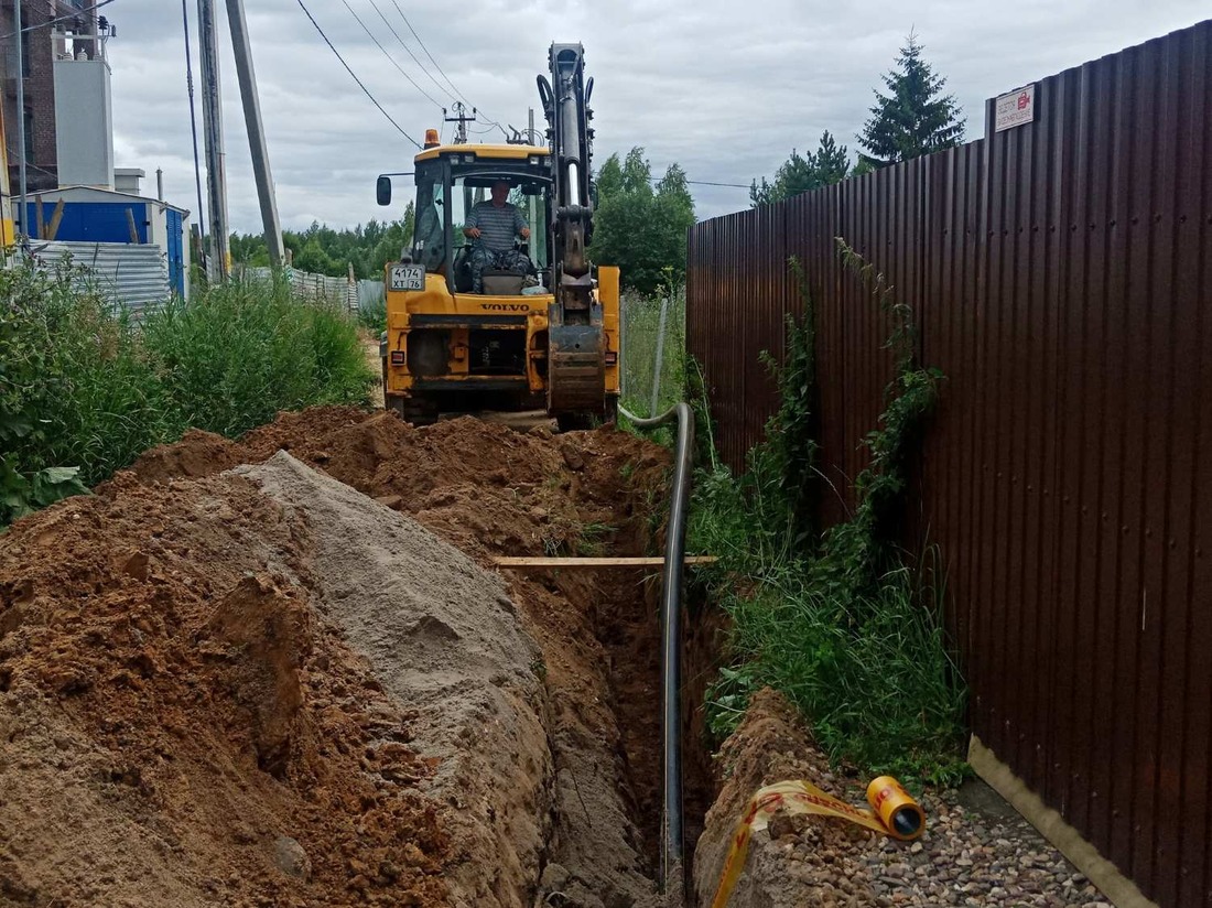 Строительство газопровода в поселке Красный Бор, Ярославская область