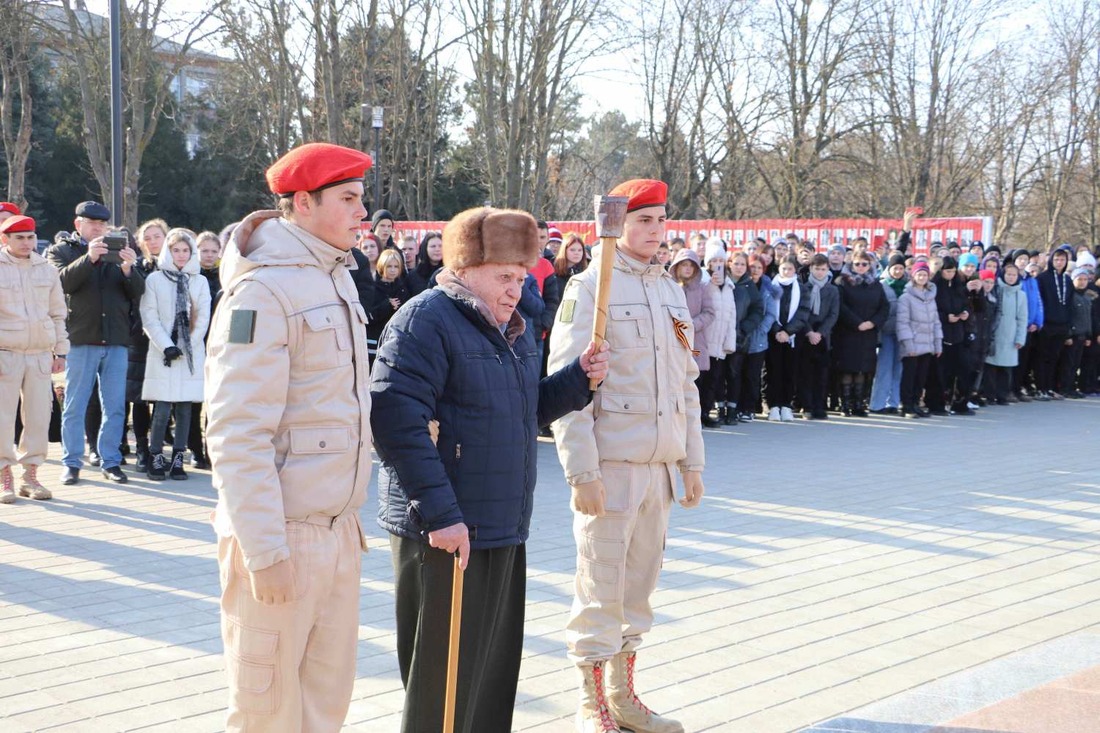 Открытие мемориала после ремонта, станица Ловлинская Тбилисского района Краснодарского края