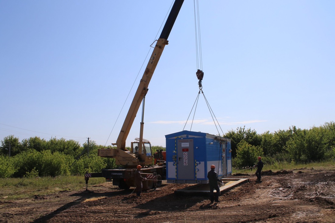 Монтаж пункта редуцирования газа в Тереньгульском районе, Ульяновская область