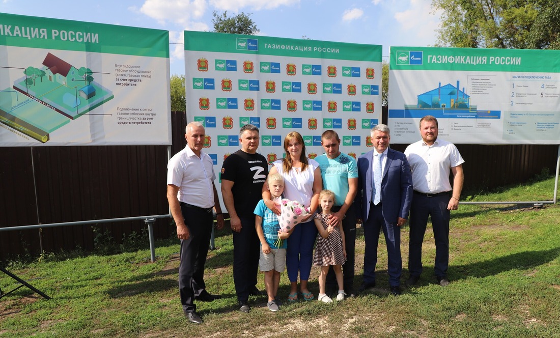 Подключение домовладения в селе Барсуково к новому газопроводу в Липецкой области