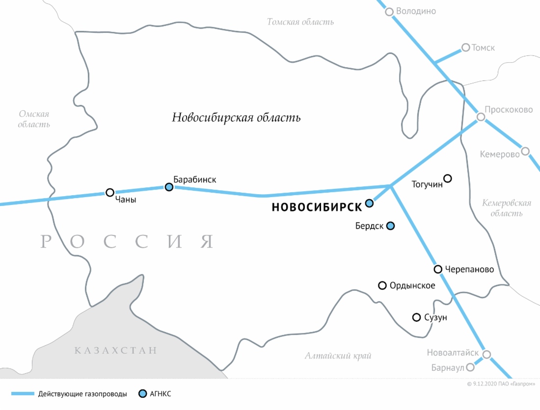 Карта газификации томска